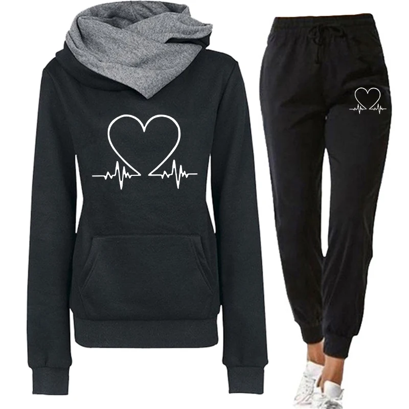 Warm Winter Clothing - Woman Tracksuit Two Piece Set Winter