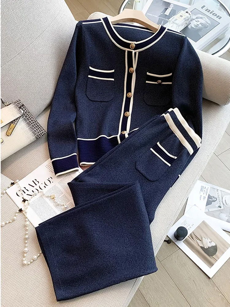 Winter Clothing Kit - Autumn Winter Striped Knitted Pants 2