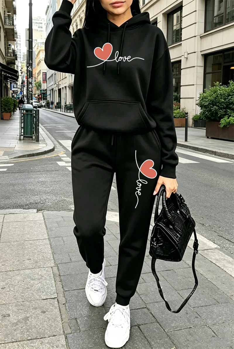 Winter Clothing For - Womens Tracksuit Print Casual Long Sleeves