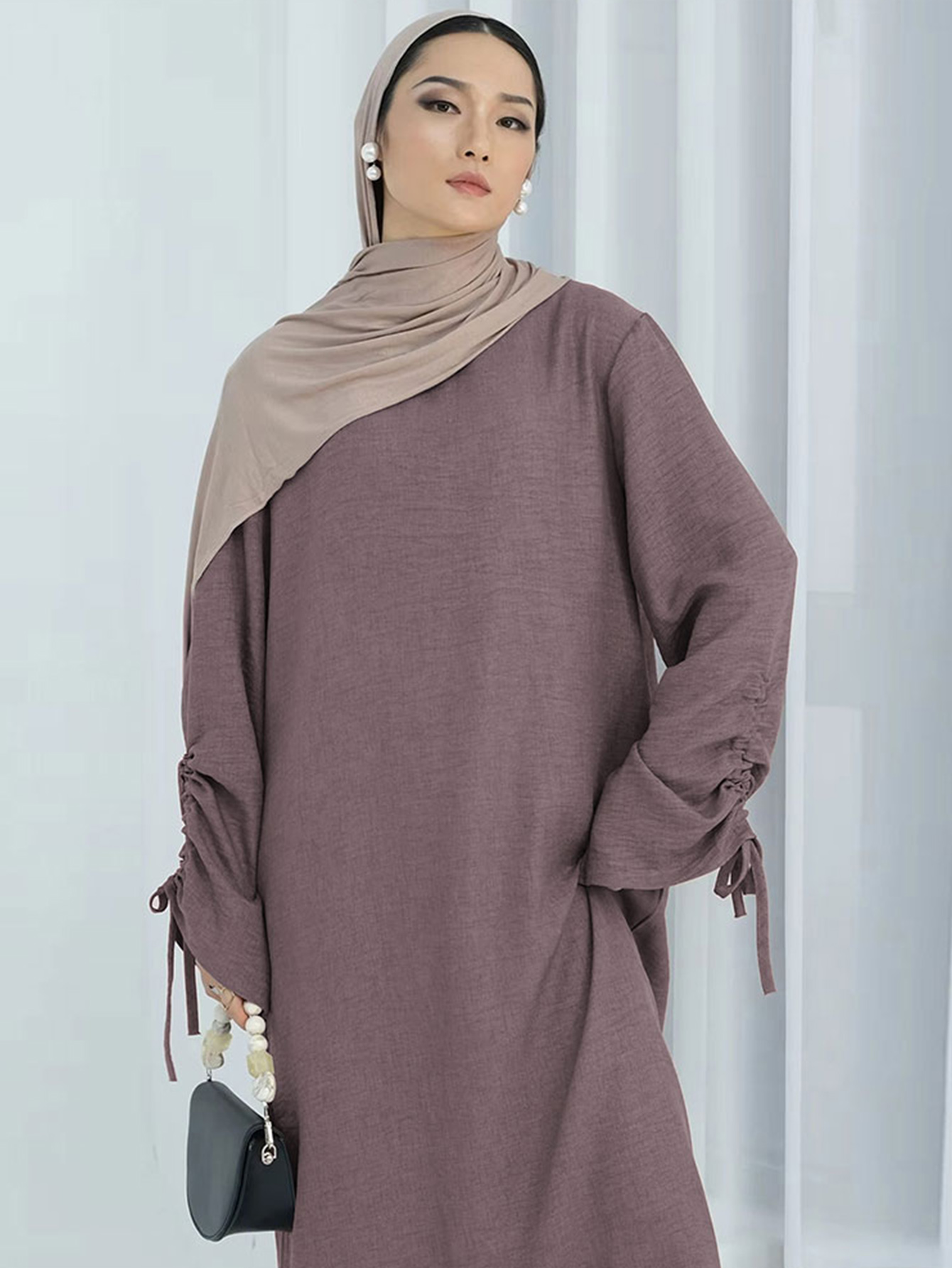Arab Long Robe Abaya Modest Dr - Winter Clothing Dubai 评论和价格