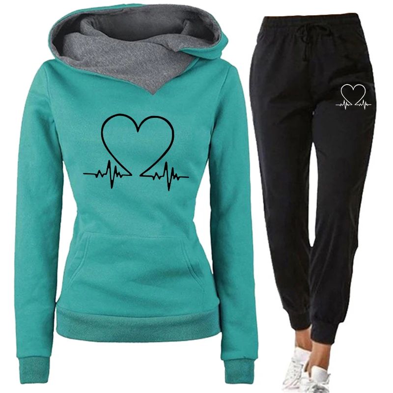 Woman Tracksuit Two Piece Set  - Warm Winter Clothing 评论和价格