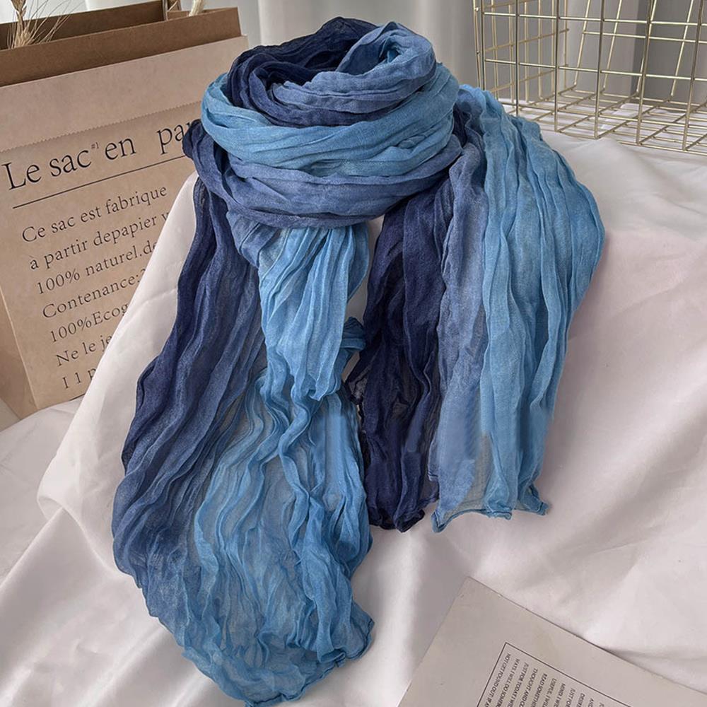 Scarf cotton and linen gradual - Warm Winter Clothing 评论和价格