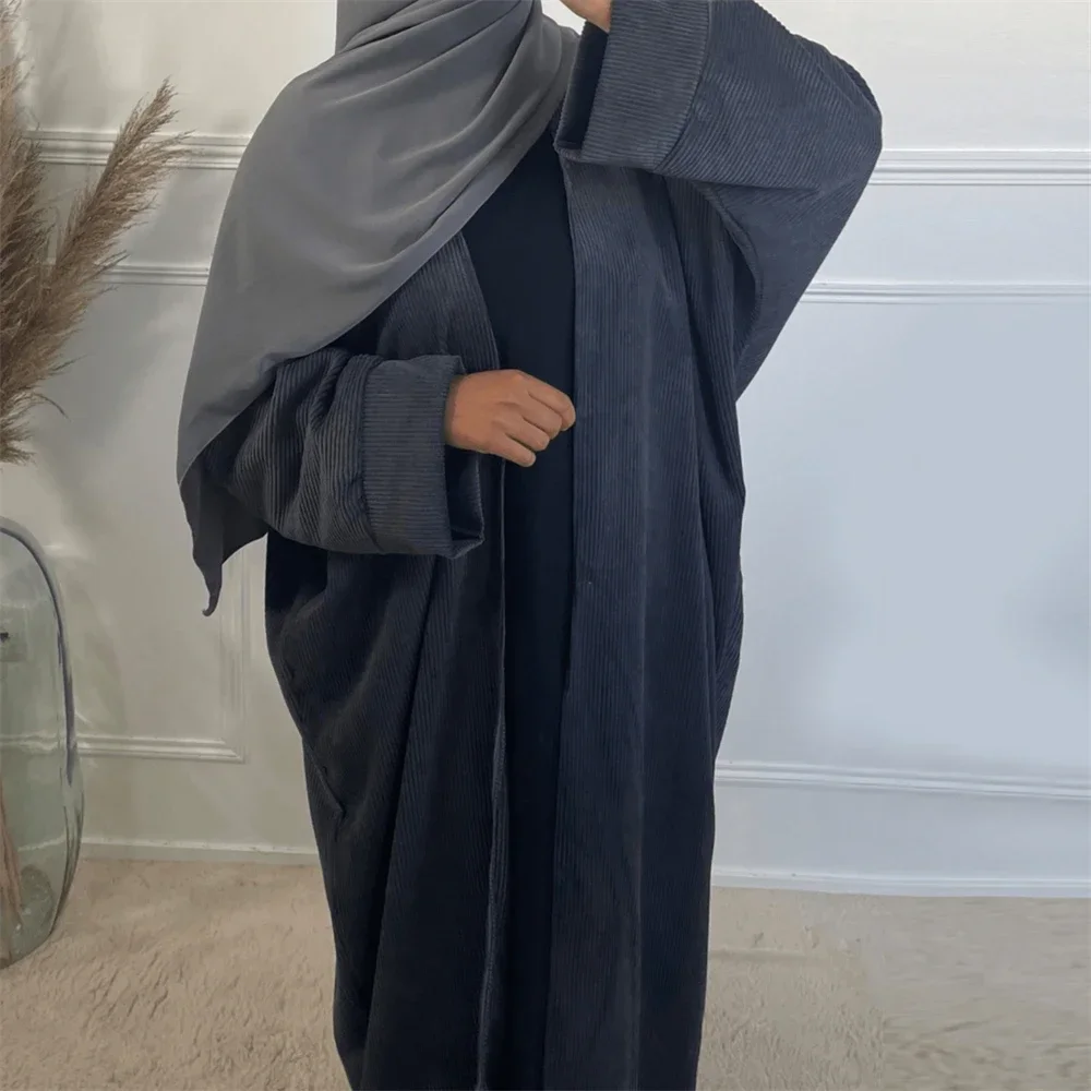 Winter Abaya Corduroy Muslim W - Winter Clothing Dubai 评论和价格