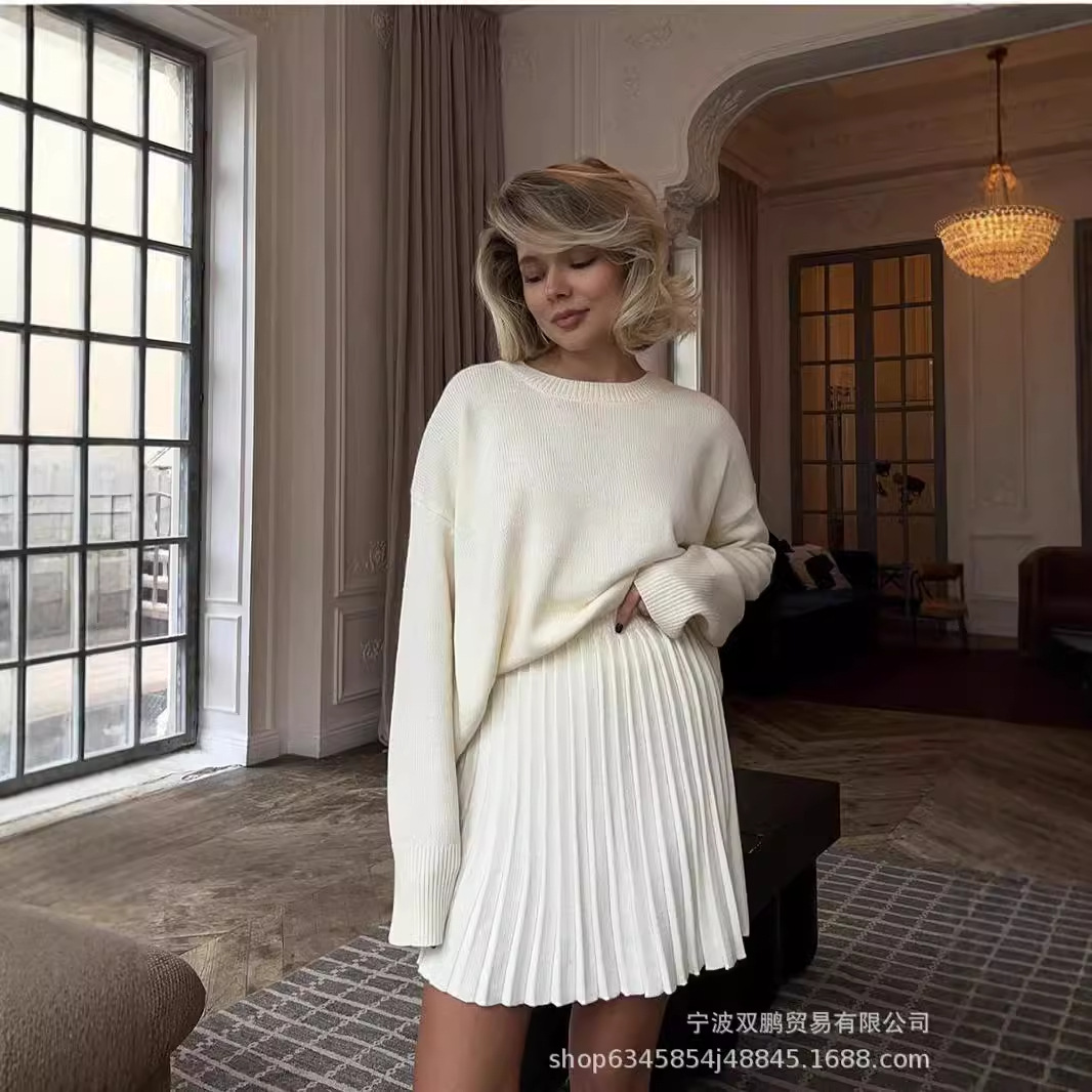Autumn Solid Color O-neck Swea - Winter Clothing Kit 评论和价格