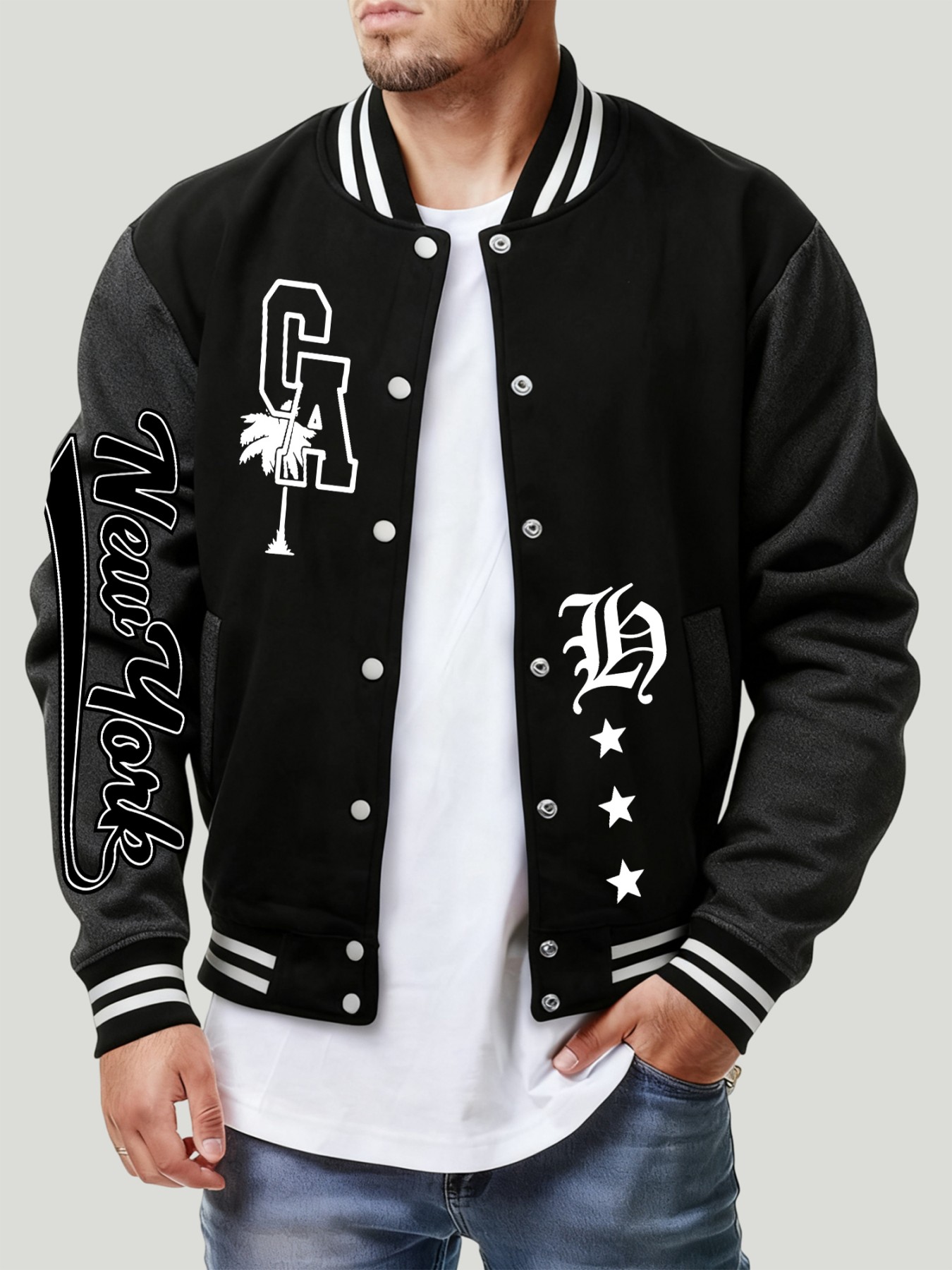 New York Letter Ca Star Patter - Winter Clothing New York 评论和价格