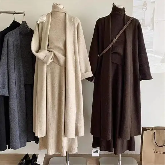Three Piece Sets Women Long Sw - Winter Clothing Kit 评论和价格