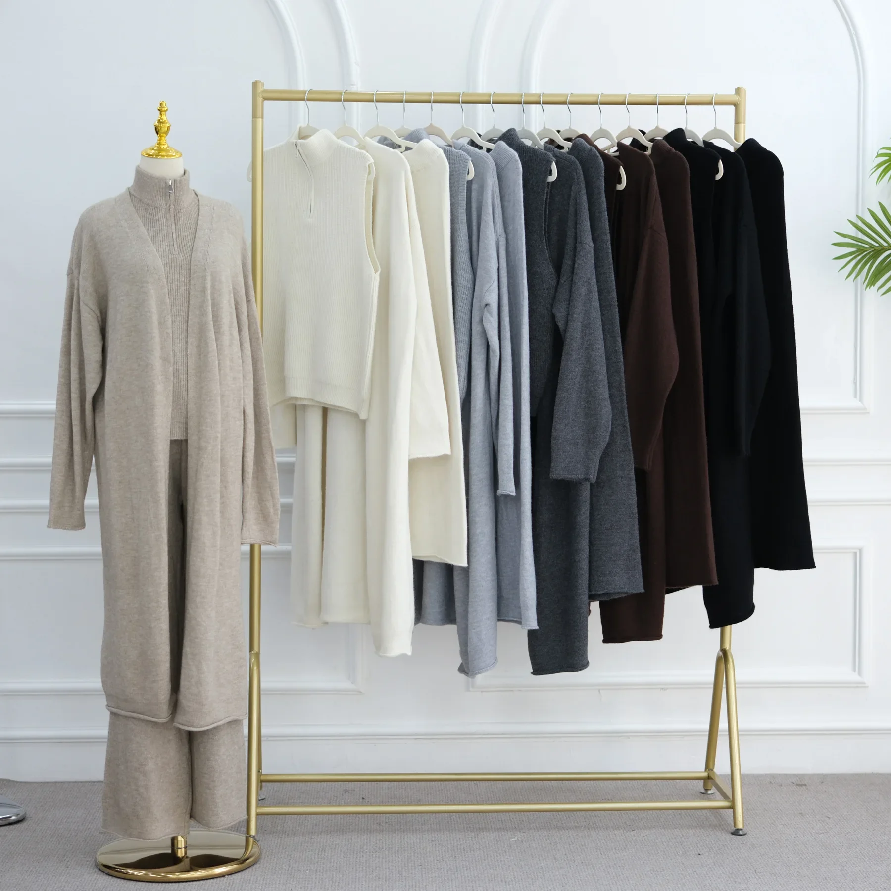 3PCS Women Muslim Sweater Sets - Winter Clothing Dubai 评论和价格