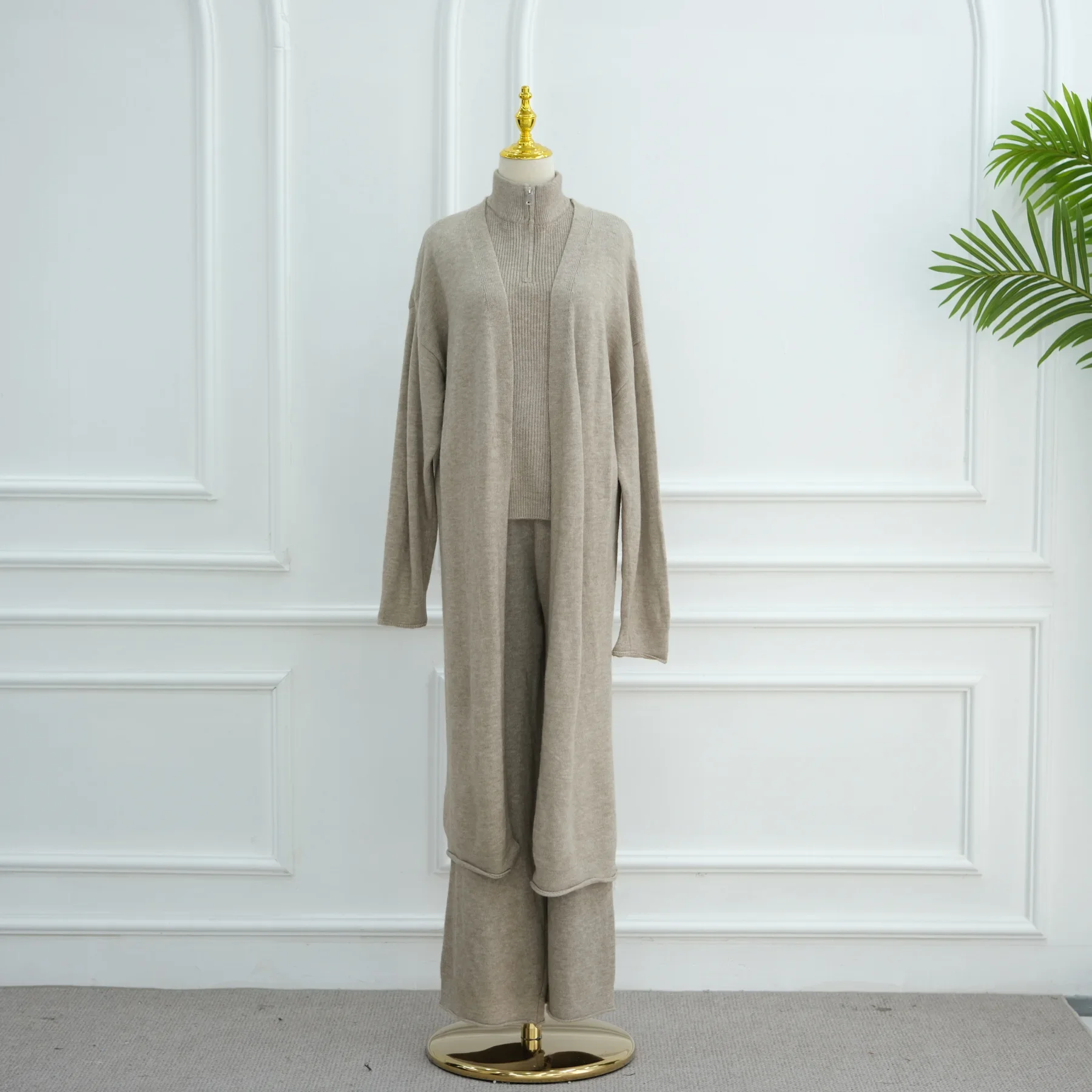 3PCS Women Muslim Sweater Sets - Winter Clothing Dubai 评论和价格