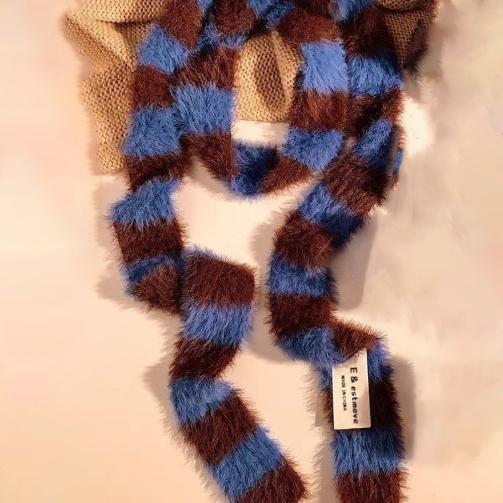Knitted Y2K Girl Stripe Scarf  - Warm Winter Clothing 评论和价格