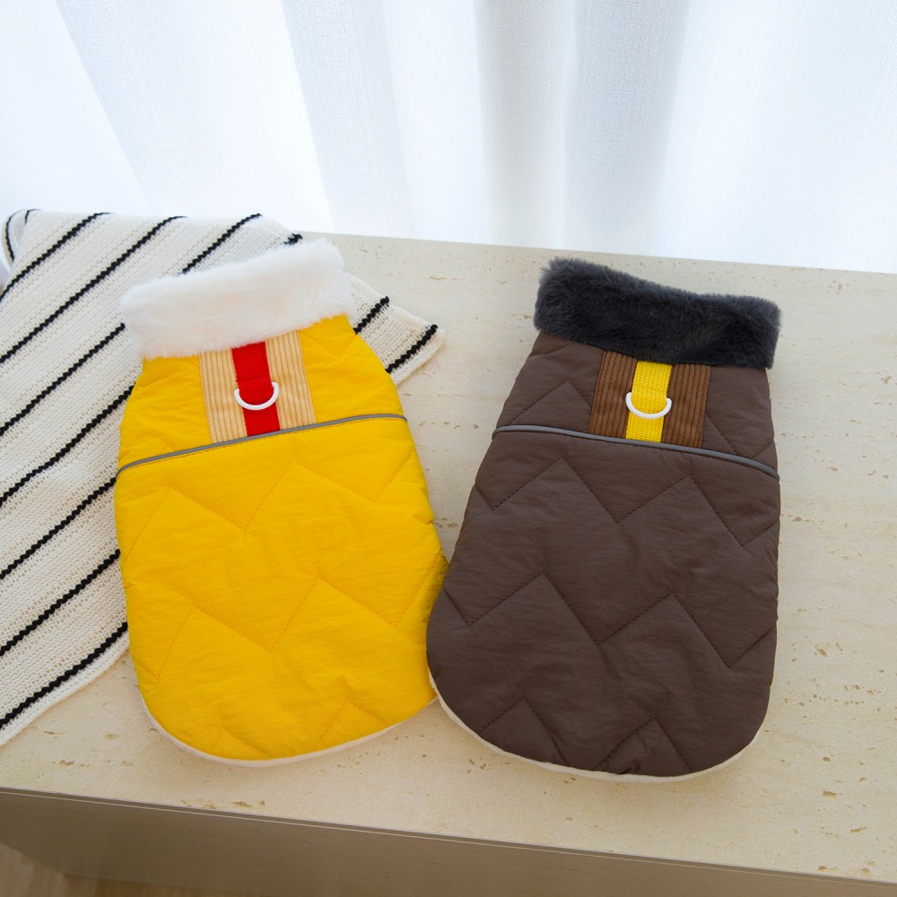Fur Collar Winter Pet Dog Jack - Winter Clothing In French 评论和价格